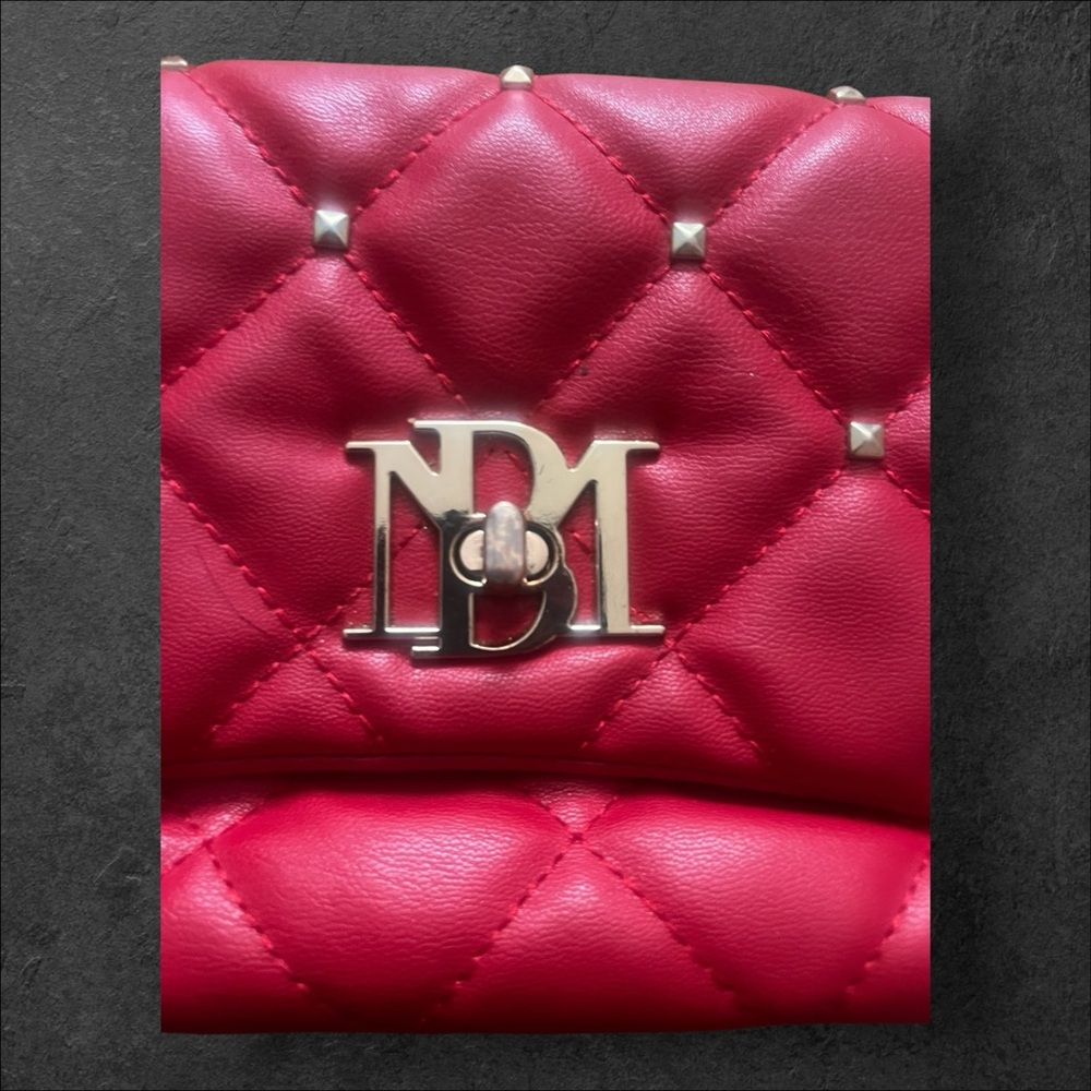 Badgley Mischka Red Quilted Crossbody Bag - Picture 15 of 16